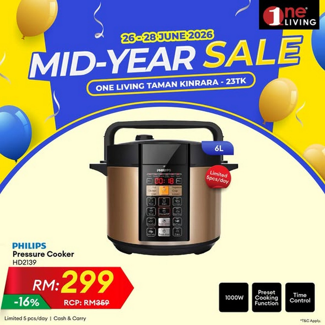One-Living-Malaysia-Mid-Year-Sale-Promotion-at-Taman-Kinrara-2 26–28 June 2026: One Living Malaysia Mid Year Sale Promotion at Taman Kinrara – Huge Savings on Kitchen Appliances, Refrigerators and Home Essentials