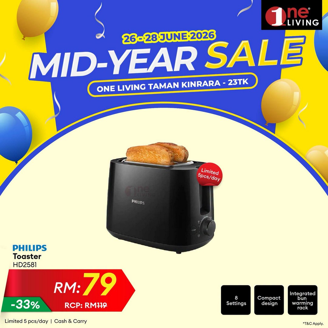 One-Living-Malaysia-Mid-Year-Sale-Promotion-at-Taman-Kinrara-20 26–28 June 2026: One Living Malaysia Mid Year Sale Promotion at Taman Kinrara – Huge Savings on Kitchen Appliances, Refrigerators and Home Essentials