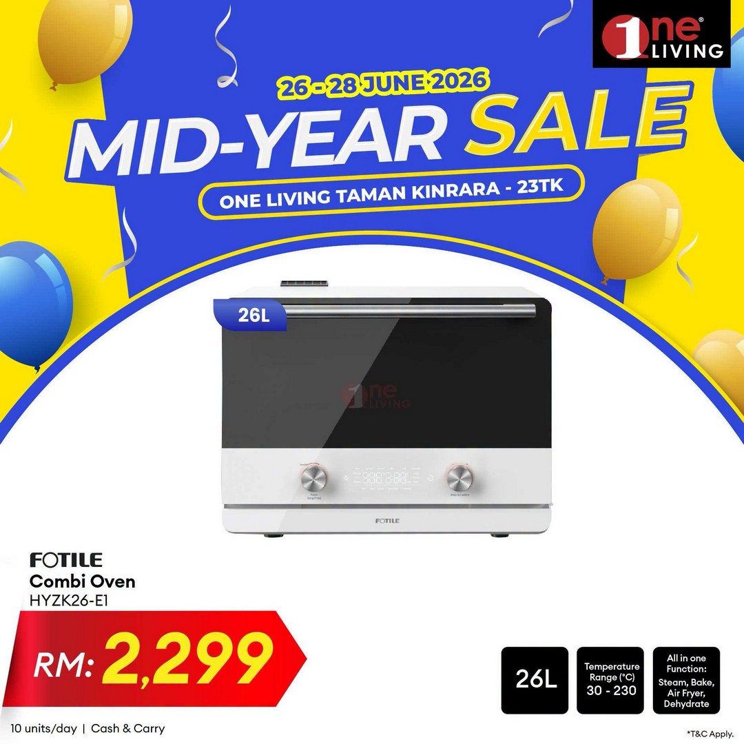 One-Living-Malaysia-Mid-Year-Sale-Promotion-at-Taman-Kinrara-21 26–28 June 2026: One Living Malaysia Mid Year Sale Promotion at Taman Kinrara – Huge Savings on Kitchen Appliances, Refrigerators and Home Essentials