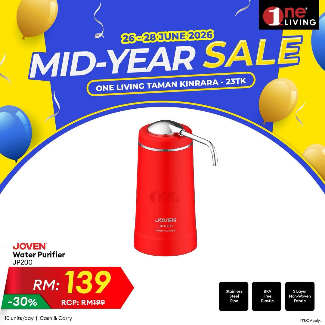 One-Living-Malaysia-Mid-Year-Sale-Promotion-at-Taman-Kinrara-22 26–28 June 2026: One Living Malaysia Mid Year Sale Promotion at Taman Kinrara – Huge Savings on Kitchen Appliances, Refrigerators and Home Essentials
