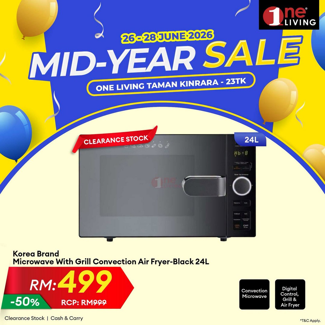 One-Living-Malaysia-Mid-Year-Sale-Promotion-at-Taman-Kinrara-23 26–28 June 2026: One Living Malaysia Mid Year Sale Promotion at Taman Kinrara – Huge Savings on Kitchen Appliances, Refrigerators and Home Essentials