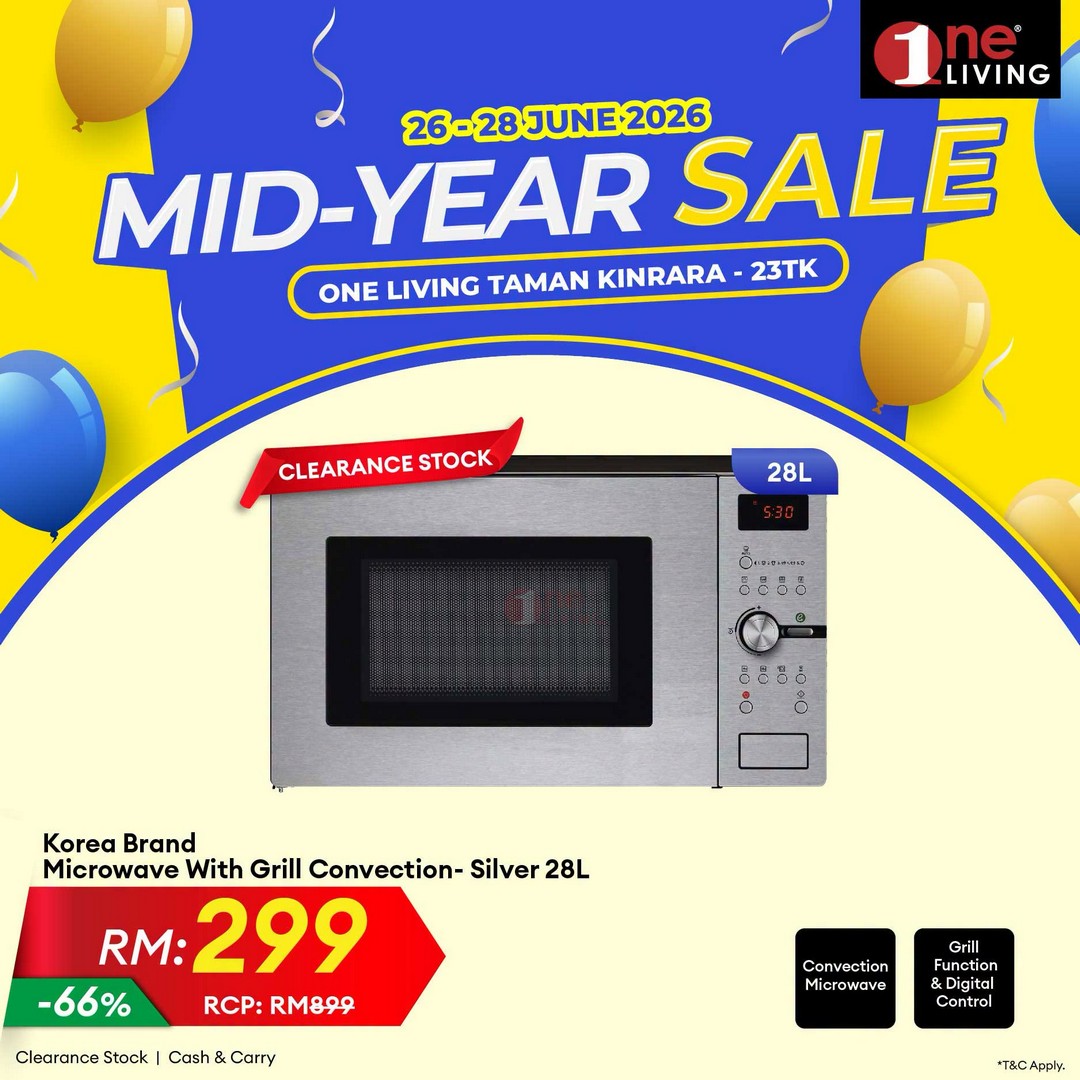 One-Living-Malaysia-Mid-Year-Sale-Promotion-at-Taman-Kinrara-24 26–28 June 2026: One Living Malaysia Mid Year Sale Promotion at Taman Kinrara – Huge Savings on Kitchen Appliances, Refrigerators and Home Essentials