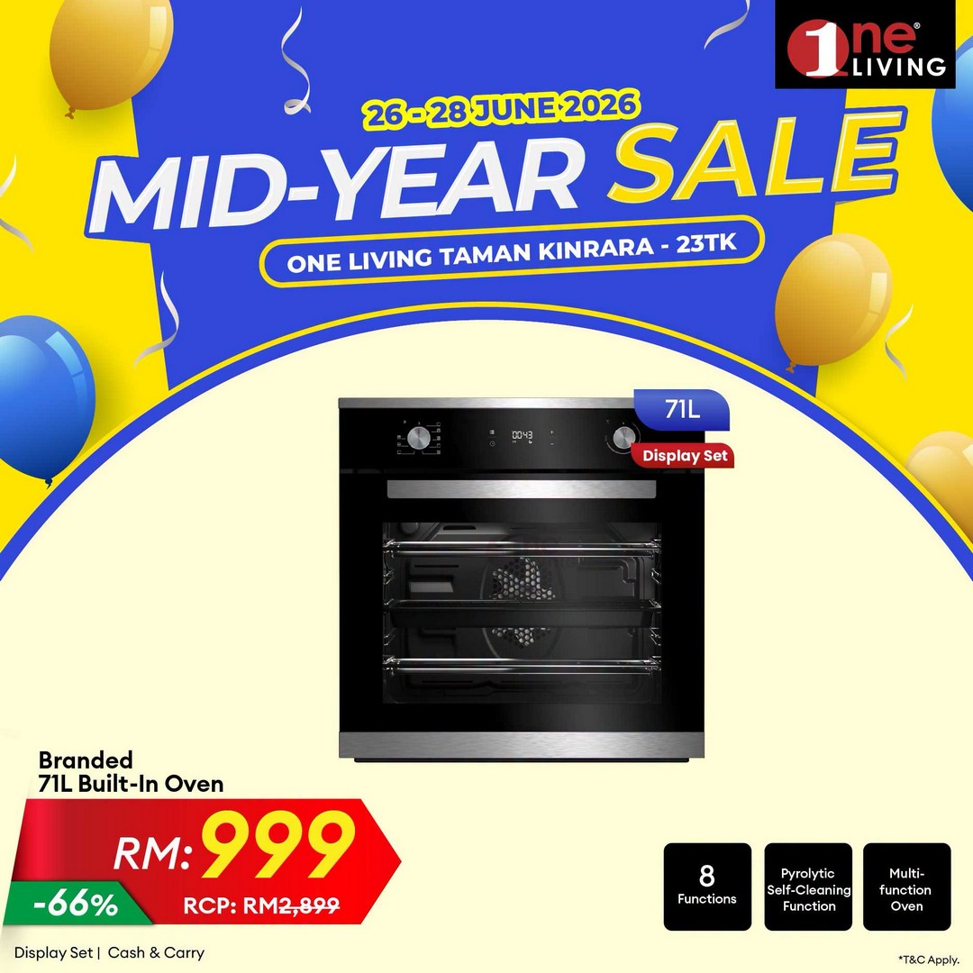 One-Living-Malaysia-Mid-Year-Sale-Promotion-at-Taman-Kinrara-5 26–28 June 2026: One Living Malaysia Mid Year Sale Promotion at Taman Kinrara – Huge Savings on Kitchen Appliances, Refrigerators and Home Essentials