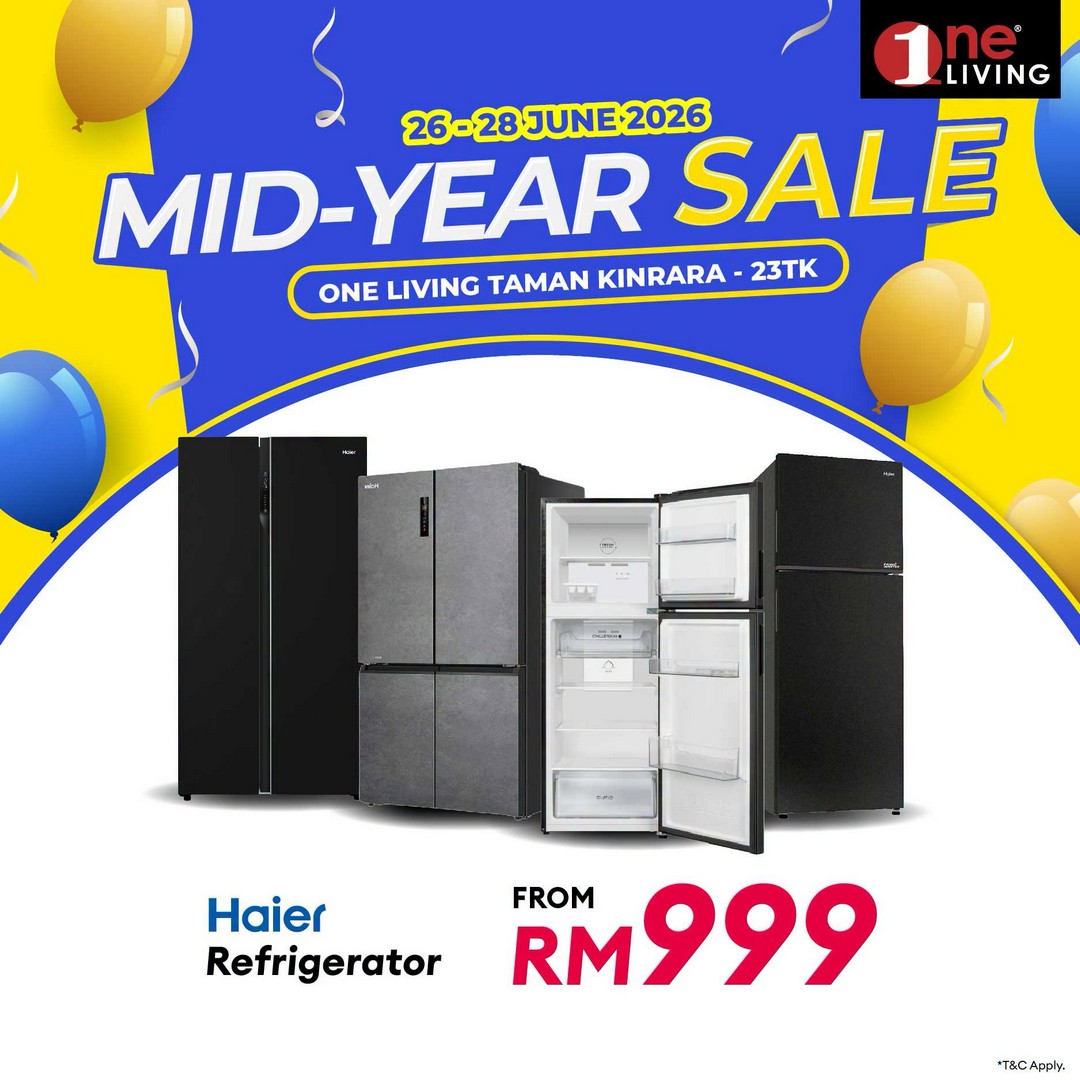 One-Living-Malaysia-Mid-Year-Sale-Promotion-at-Taman-Kinrara-9 26–28 June 2026: One Living Malaysia Mid Year Sale Promotion at Taman Kinrara – Huge Savings on Kitchen Appliances, Refrigerators and Home Essentials