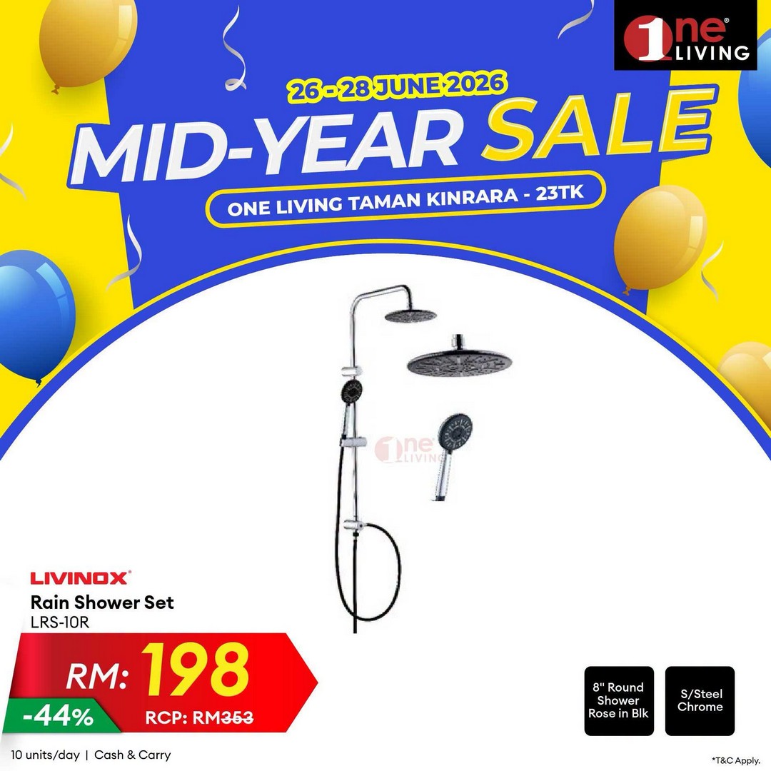 One-Living-Malaysia-Mid-Year-Sale-at-Taman-Kinrara-10 26-28 June 2026: One Living Malaysia Mid Year Sale at Taman Kinrara – Massive Discounts on Air Conditioners, Fans and Water Heaters Promotion