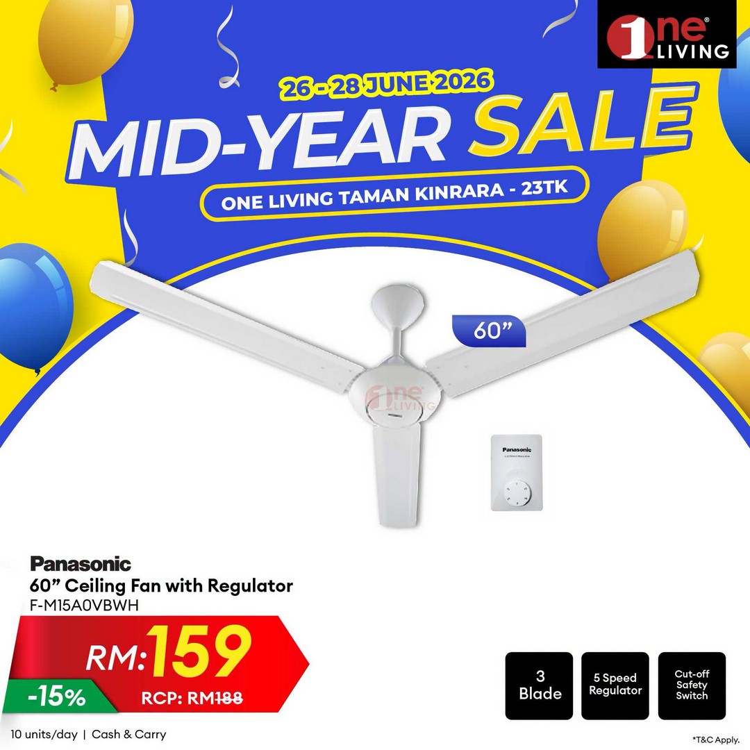 One-Living-Malaysia-Mid-Year-Sale-at-Taman-Kinrara-14 26-28 June 2026: One Living Malaysia Mid Year Sale at Taman Kinrara – Massive Discounts on Air Conditioners, Fans and Water Heaters Promotion