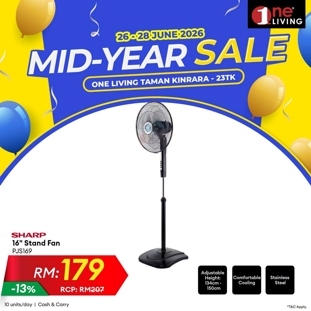 One-Living-Malaysia-Mid-Year-Sale-at-Taman-Kinrara-18 26-28 June 2026: One Living Malaysia Mid Year Sale at Taman Kinrara – Massive Discounts on Air Conditioners, Fans and Water Heaters Promotion