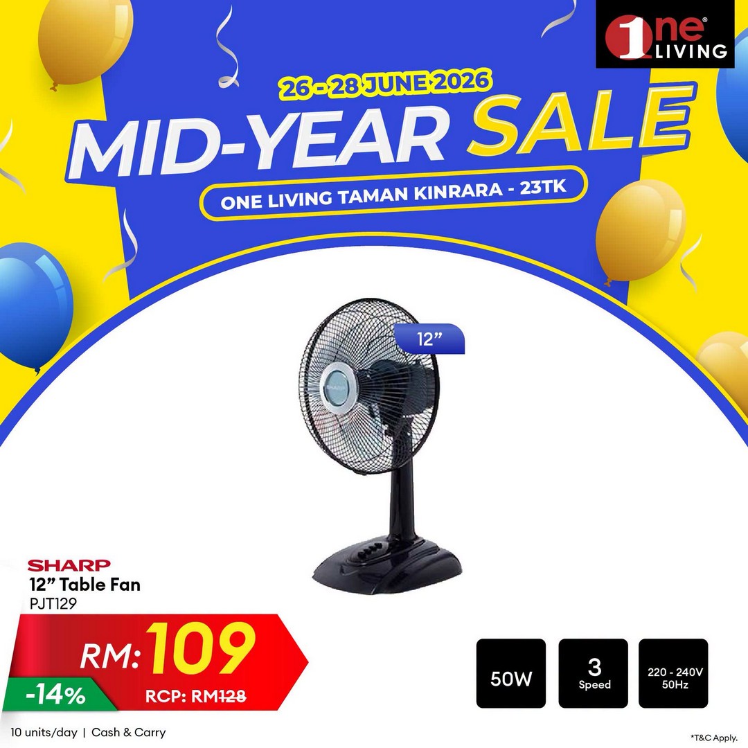 One-Living-Malaysia-Mid-Year-Sale-at-Taman-Kinrara-19 26-28 June 2026: One Living Malaysia Mid Year Sale at Taman Kinrara – Massive Discounts on Air Conditioners, Fans and Water Heaters Promotion