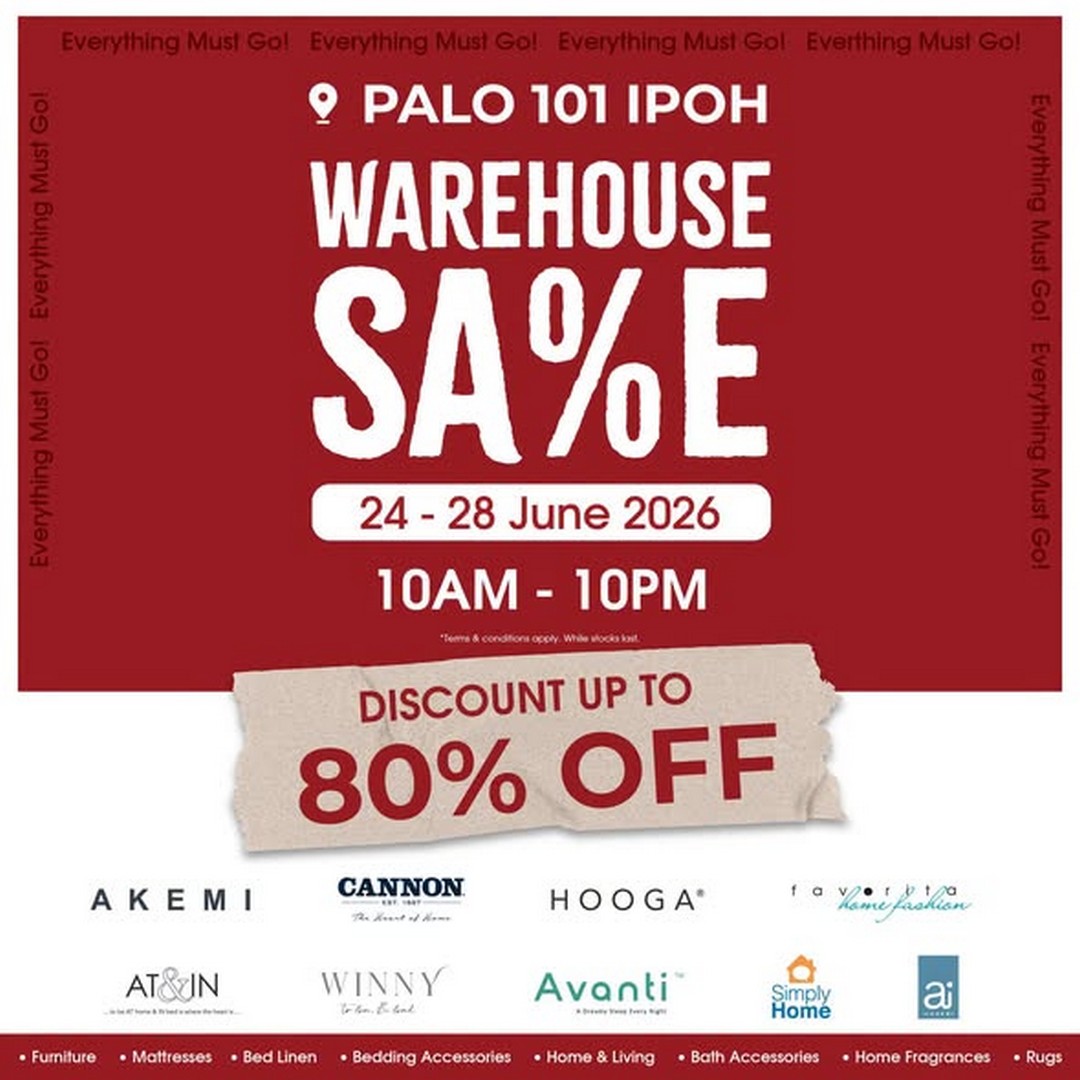 PALO-101-Ipoh-Warehouse-Sale 24–28 June 2026: PALO 101 Ipoh Warehouse Sale – Save Up to 80% on Home Essentials, Furniture, Bedding and More