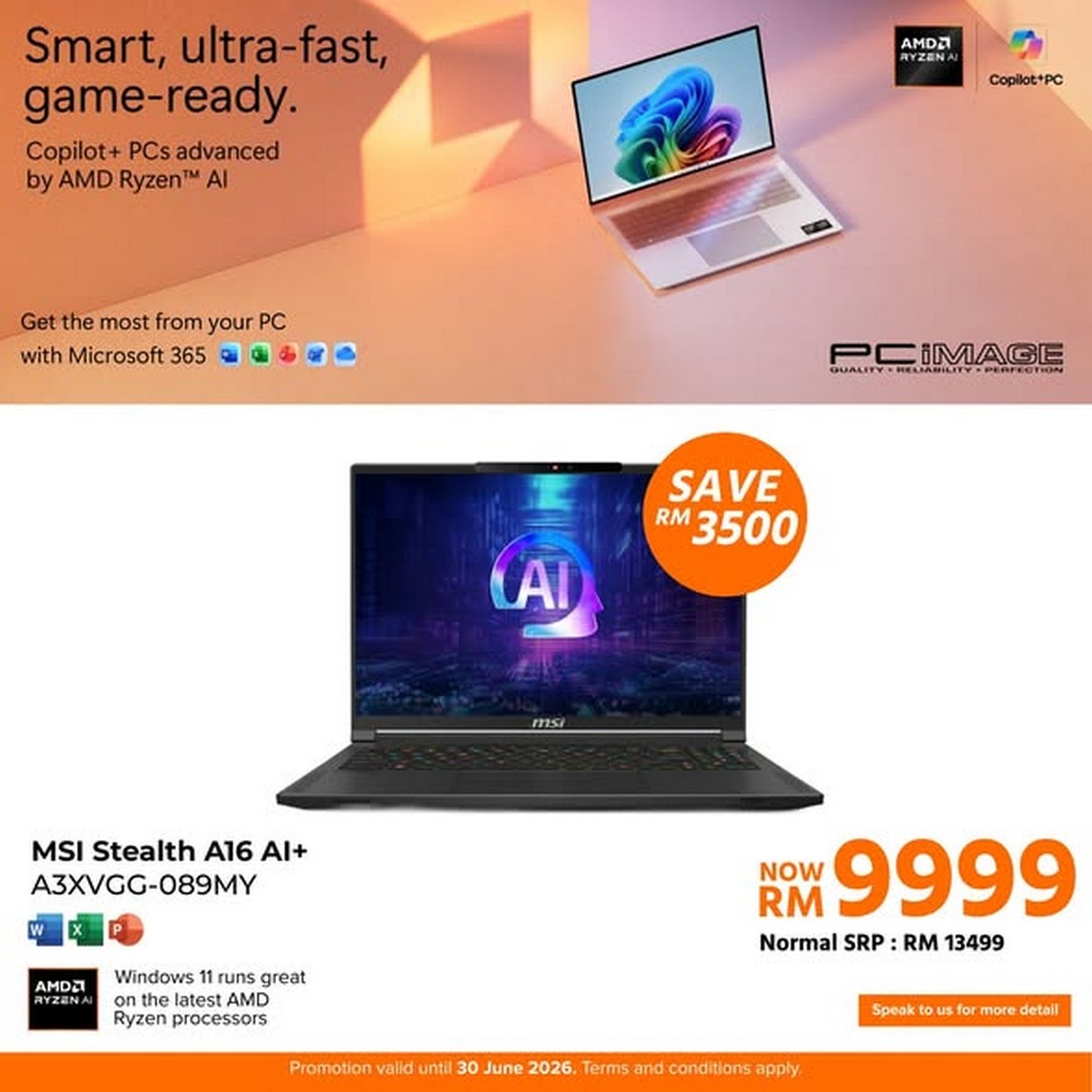 PC-Image-AMD-Ryzen-AI-Copilot-Laptop-Mega-Savings-Up-to-1 Now till 30 June 2026: PC Image, AMD Ryzen AI Copilot+ Laptop Mega Savings Up to RM3,500 Sale Promotion – High Performance Deals for Work, Study and Gaming