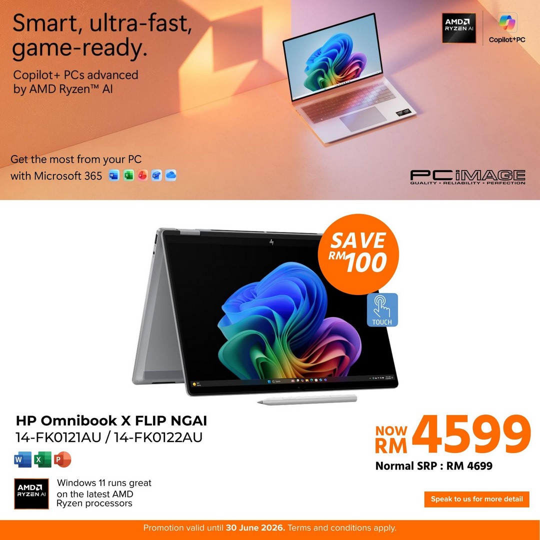 PC-Image-AMD-Ryzen-AI-Copilot-Laptop-Mega-Savings-Up-to-5 Now till 30 June 2026: PC Image, AMD Ryzen AI Copilot+ Laptop Mega Savings Up to RM3,500 Sale Promotion – High Performance Deals for Work, Study and Gaming