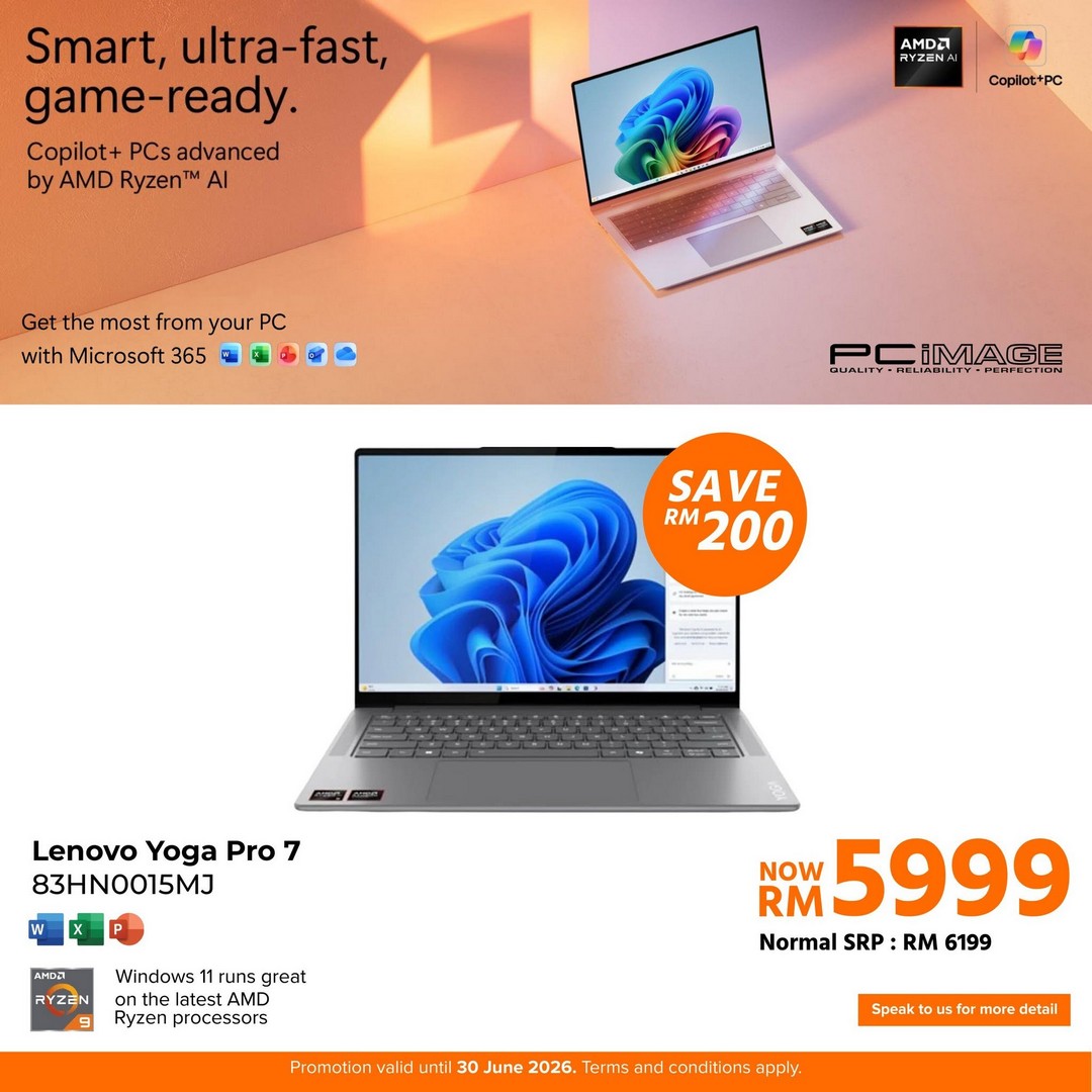 PC-Image-AMD-Ryzen-AI-Copilot-Laptop-Mega-Savings-Up-to-7 Now till 30 June 2026: PC Image, AMD Ryzen AI Copilot+ Laptop Mega Savings Up to RM3,500 Sale Promotion – High Performance Deals for Work, Study and Gaming