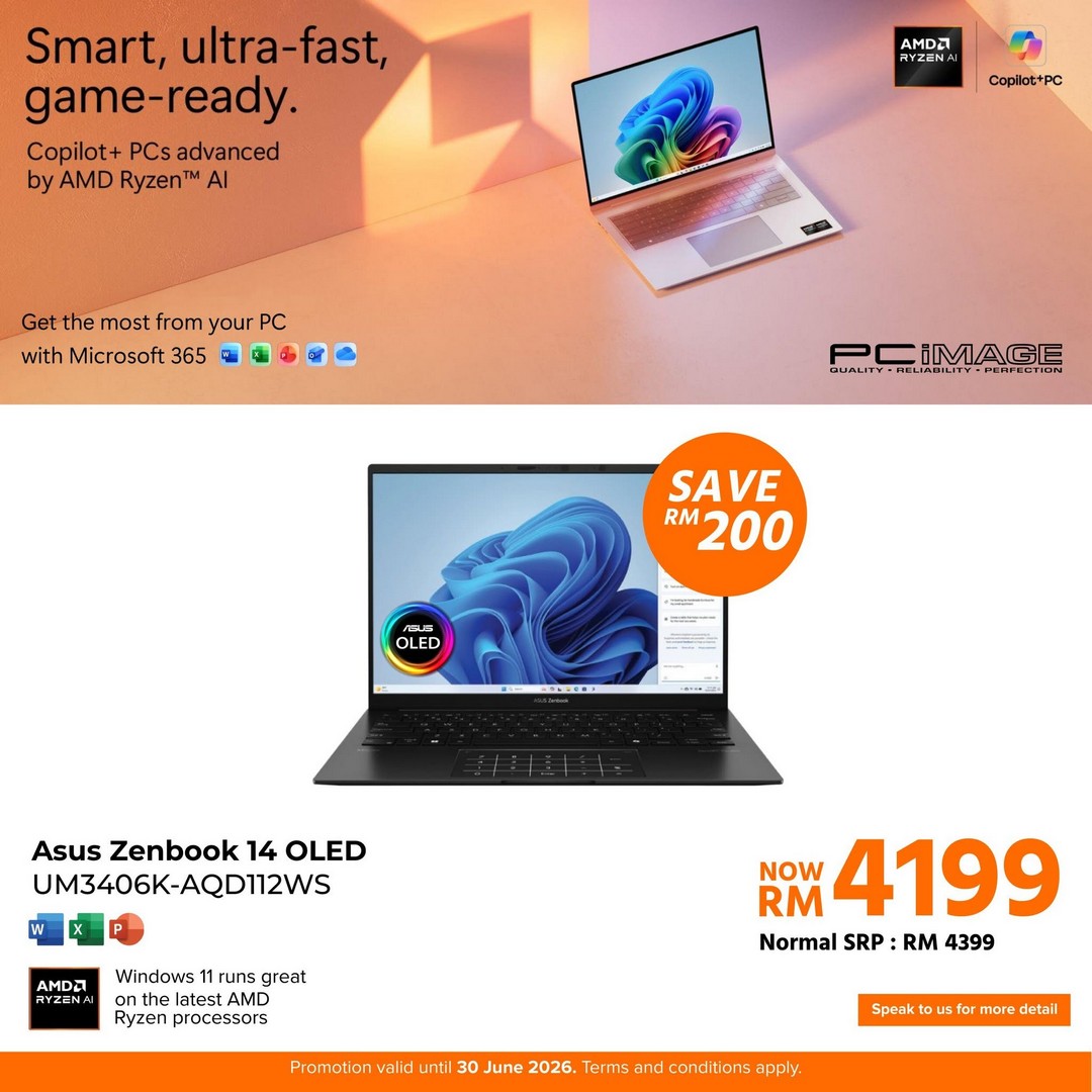 PC-Image-AMD-Ryzen-AI-Copilot-Laptop-Mega-Savings-Up-to-9 Now till 30 June 2026: PC Image, AMD Ryzen AI Copilot+ Laptop Mega Savings Up to RM3,500 Sale Promotion – High Performance Deals for Work, Study and Gaming