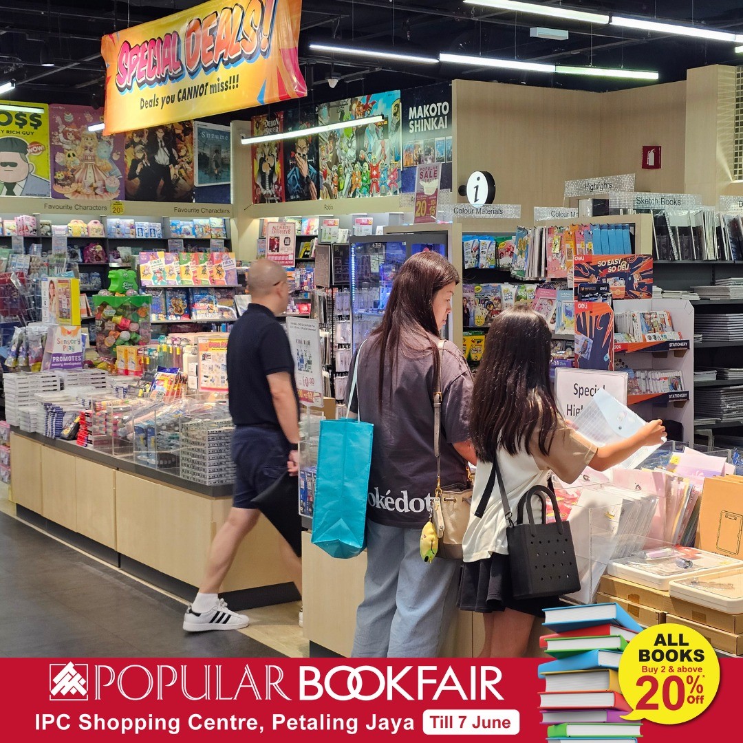 POPULAR-Bookfair-at-IPC-Shopping-Centre-Petaling-Jaya-Promotion-11 Now till 7 June 2026: POPULAR Bookfair at IPC Shopping Centre Petaling Jaya Promotion – Enjoy Up to 30% Off Books, Special RM15 English Books, RM10 Pens and Free Gifts