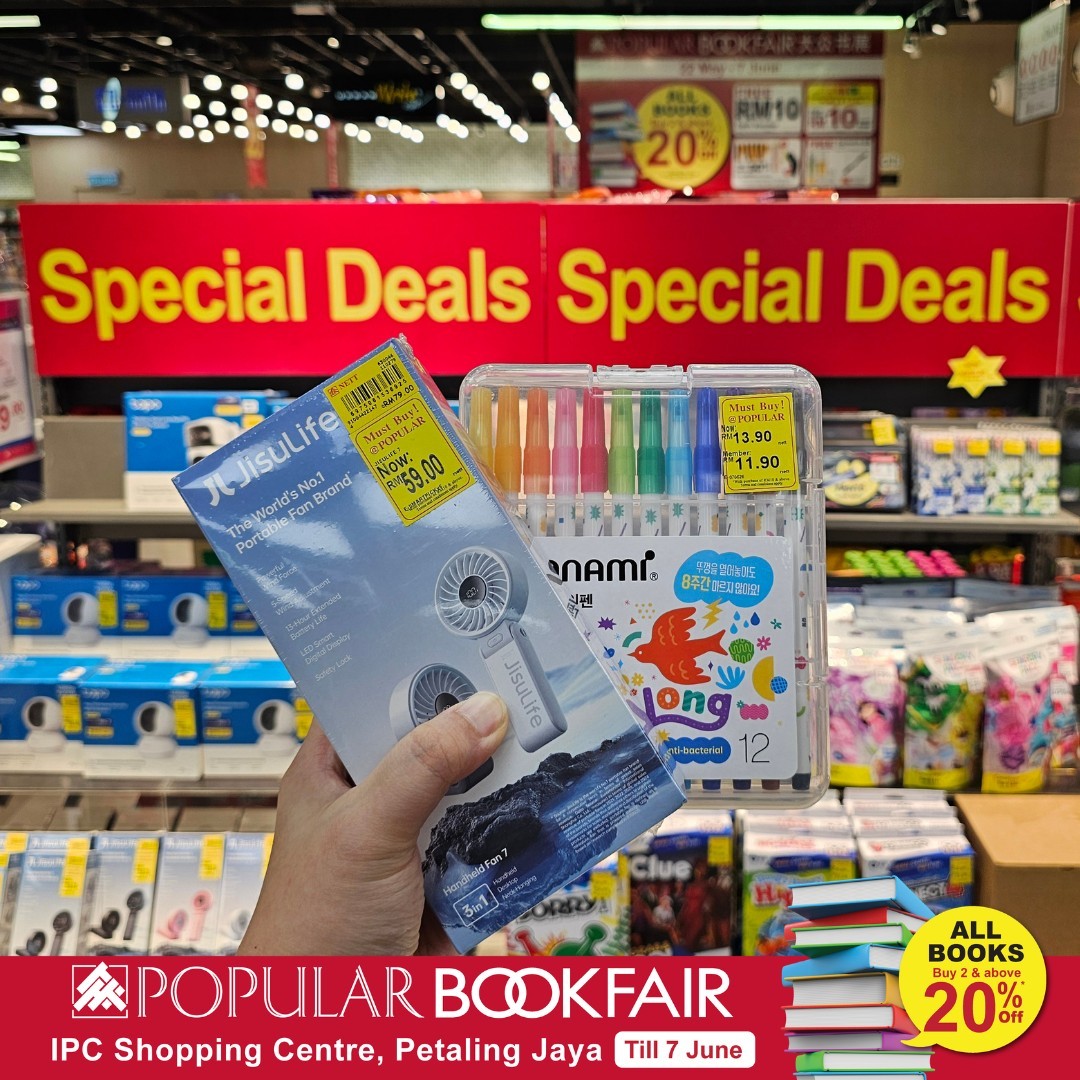 POPULAR-Bookfair-at-IPC-Shopping-Centre-Petaling-Jaya-Promotion-14 Now till 7 June 2026: POPULAR Bookfair at IPC Shopping Centre Petaling Jaya Promotion – Enjoy Up to 30% Off Books, Special RM15 English Books, RM10 Pens and Free Gifts
