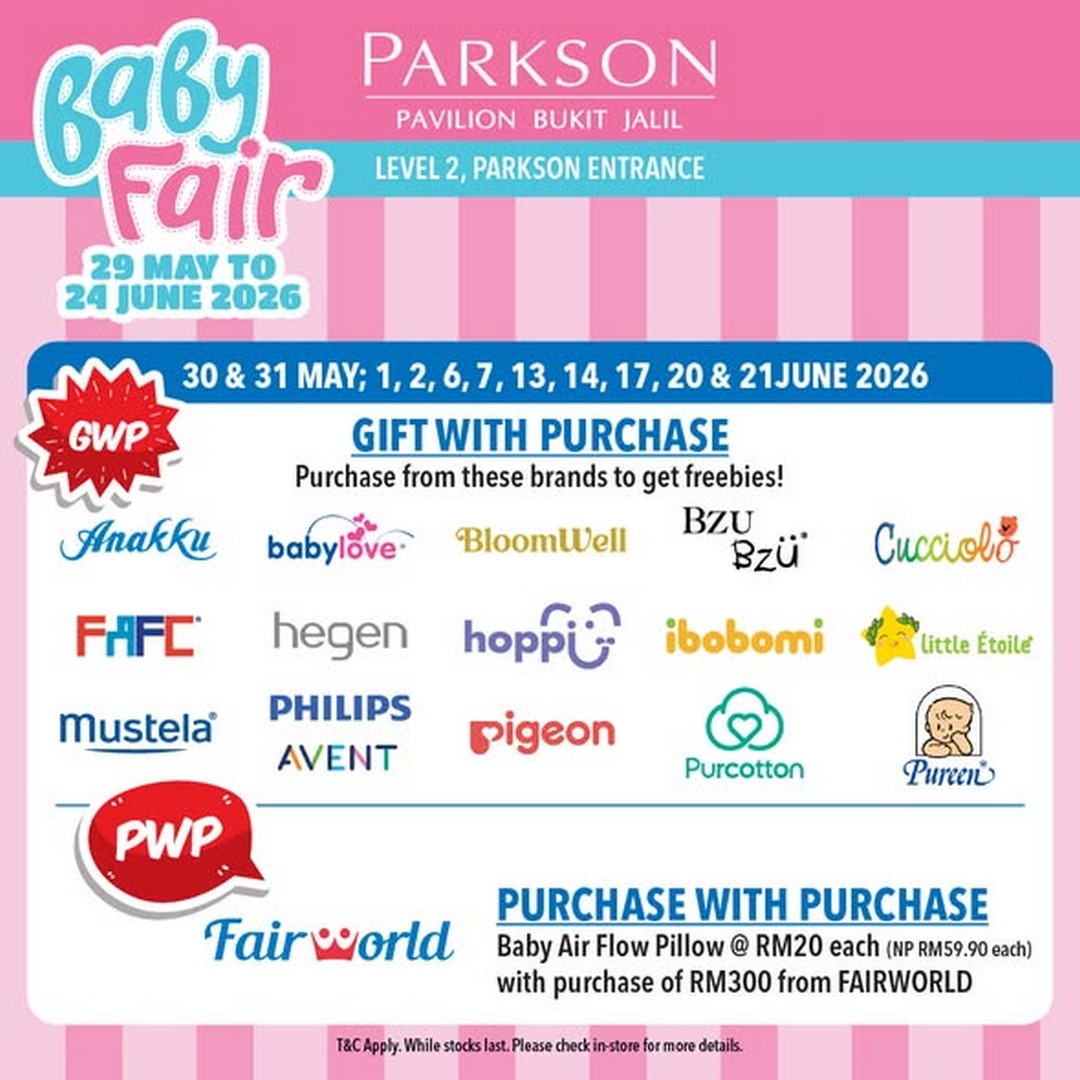 Parkson-Malaysia-Baby-Fair-Promotion-at-Pavilion-Bukit-Jalil-3 29 May – 24 June 2026: Parkson Malaysia Baby Fair Promotion at Pavilion Bukit Jalil – Enjoy Exclusive Baby Deals, Gifts and Family-Friendly Activities