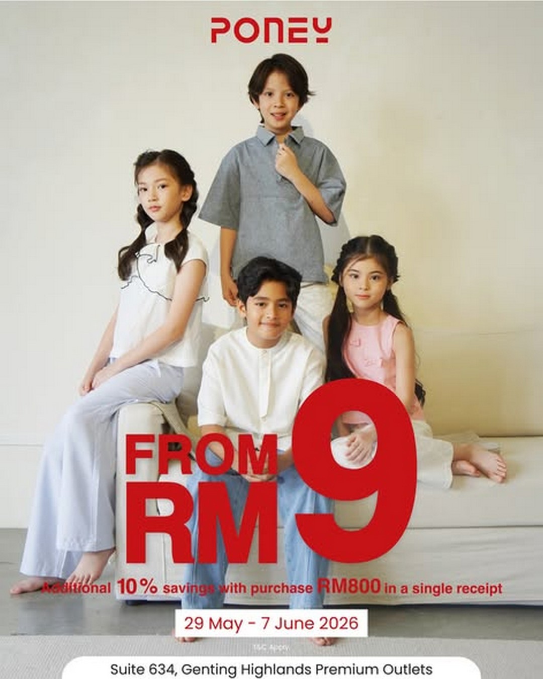 Poney-Outlet-Special-Sale-at-Genting-Highlands-Premium-Outlets-1 29 May–7 June 2026: Poney Outlet Special Sale at Genting Highlands Premium Outlets, RM9 Deals and Extra 10% Savings Promotion