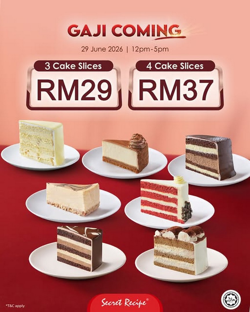 Secret-Recipe-Malaysia-3-Cake-Slices-for-RM29-4-Cake-Slices-for-RM37-Promotion 29 June 2026: Secret Recipe Malaysia 3 Cake Slices for RM29 & 4 Cake Slices for RM37 Promotion – One-Day Cake Deal You Should Not Miss