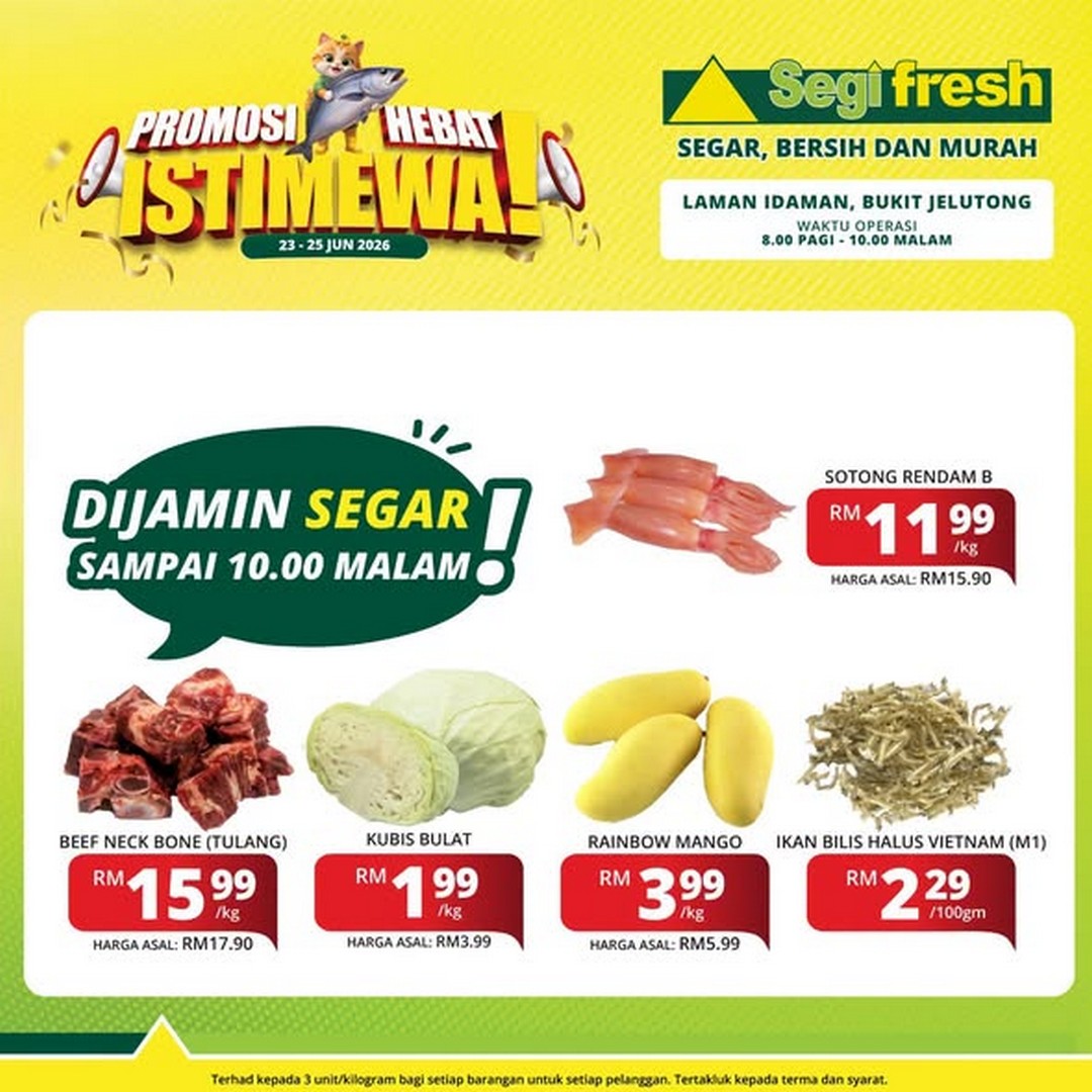Segi-Fresh-Idaman-Yard-Bukit-Jelutong-Grand-Opening-Promotion-1 23-25 June 2026: Segi Fresh Idaman Yard Bukit Jelutong Grand Opening Promotion with RM5 e-Voucher, Member Discounts and Fresh Market Deals in Selangor