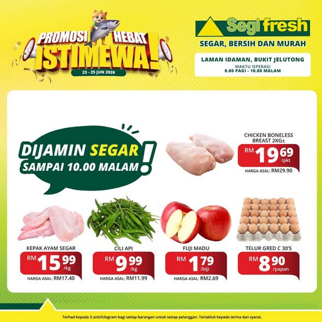 Segi-Fresh-Idaman-Yard-Bukit-Jelutong-Grand-Opening-Promotion-2 23-25 June 2026: Segi Fresh Idaman Yard Bukit Jelutong Grand Opening Promotion with RM5 e-Voucher, Member Discounts and Fresh Market Deals in Selangor