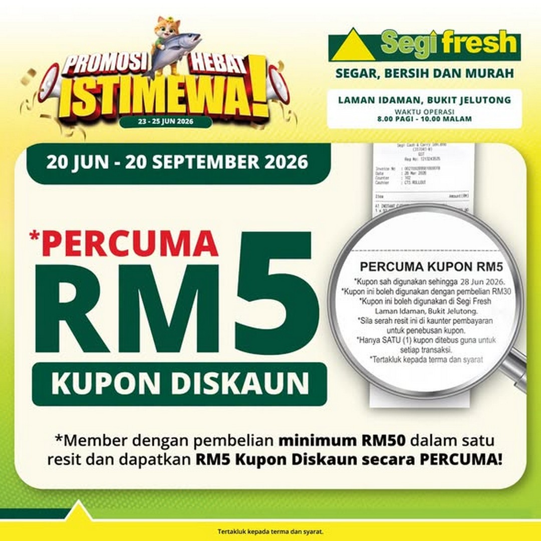 Segi-Fresh-Idaman-Yard-Bukit-Jelutong-Grand-Opening-Promotion-4 23-25 June 2026: Segi Fresh Idaman Yard Bukit Jelutong Grand Opening Promotion with RM5 e-Voucher, Member Discounts and Fresh Market Deals in Selangor