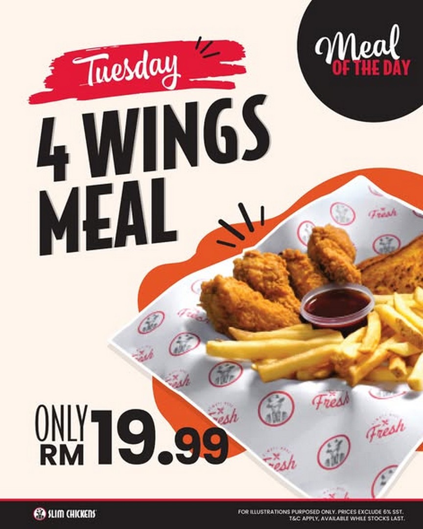 Slim-Chickens-Malaysia-Meal-Of-The-Day-Promotion-2 16 June 2026 onwards: Slim Chickens Malaysia Meal Of The Day Promotion – Enjoy Your Favourite Chicken Meals for Only RM19.9