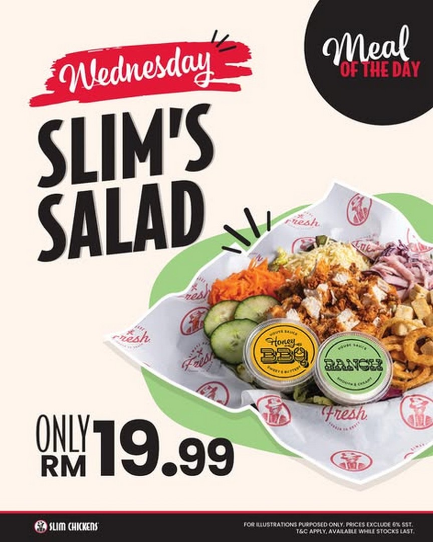 Slim-Chickens-Malaysia-Meal-Of-The-Day-Promotion-3 16 June 2026 onwards: Slim Chickens Malaysia Meal Of The Day Promotion – Enjoy Your Favourite Chicken Meals for Only RM19.9