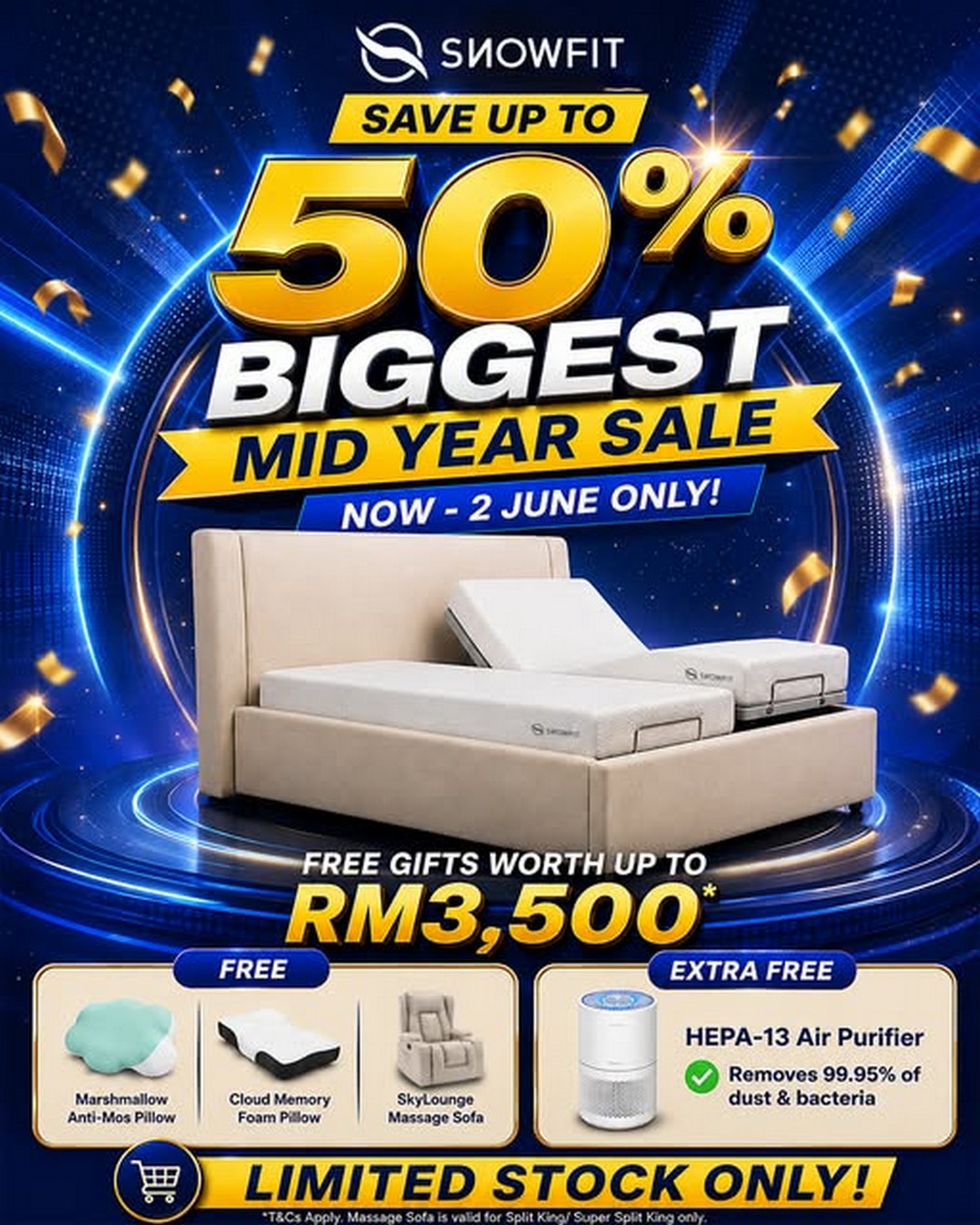 SnowFit-Smart-Bed-Promotion-–-Save-Up-to-50-Plus-Free-Gifts Now till 2 June 2026: SnowFit Smart Bed Promotion – Save Up to 50% Plus Free Gifts Worth Up to RM3,500 for Better Sleep and Home Comfort
