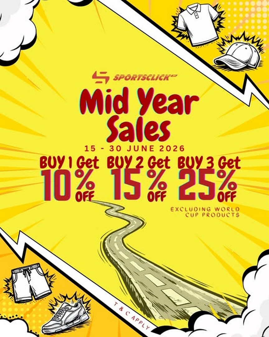 Sportsclick-Malaysia-Mid-Year-Sale 15–30 June 2026: Sportsclick Malaysia Mid-Year Sale – Tiered Discounts Up to 25% Off Online Sportswear and Gear