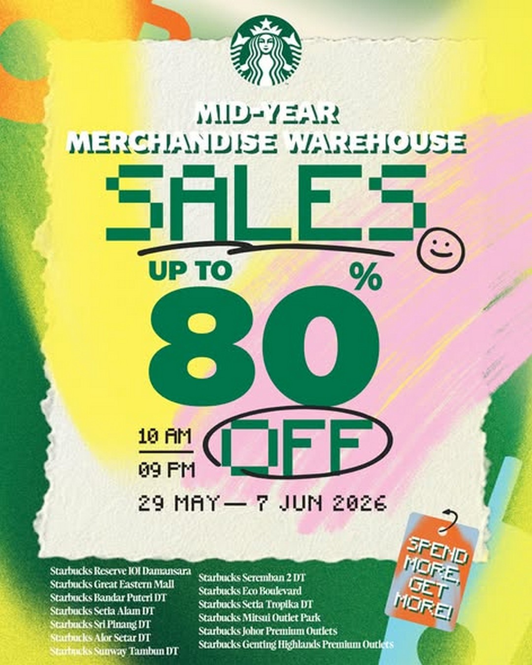 Starbucks-Malaysia-Mid-Year-Merchandise-Sale 29 May – 7 June 2026: Starbucks Malaysia Mid-Year Merchandise Sale Promotion – Enjoy Up to 80% OFF and Receive a Free Gift with Every RM200 Spend