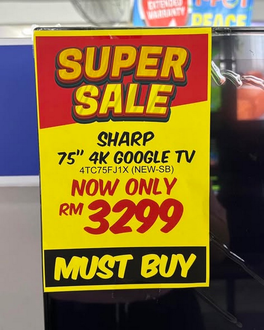T-POT-Malaysia-SHARP-4K-Google-TV-Clearance-Sale-2 11 June 2026 onwards: T-POT Malaysia SHARP 4K Google TV Clearance Sale Promotion – Upgrade Your Home Entertainment for Only RM3,299 at T-POT Kota Kemuning