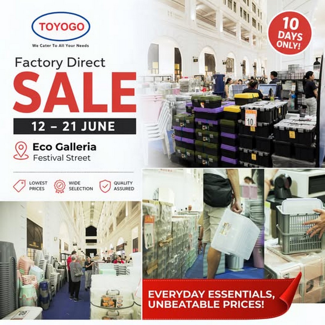 TOYOGO-Factory-Direct-Sale-at-Eco-Galleria 12–21 June 2026: TOYOGO Factory Direct Sale at Eco Galleria, Limited-Time Household Bargain Event in Johor