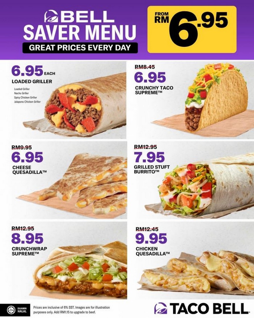 Taco-Bell-Bell-Saver-Menu-Everyday-Value-Promotion-Featuring-Cheesy 15 June 2026 onwards: Taco Bell Bell Saver Menu: Everyday Value Promotion Featuring Cheesy Favourites from RM6.95