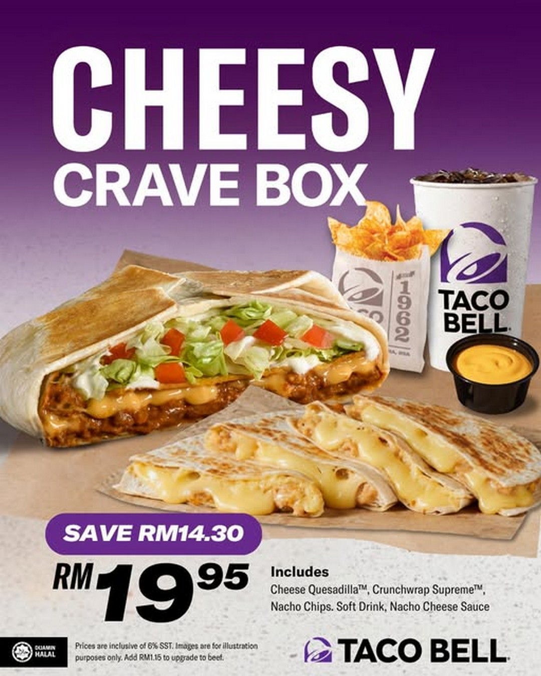Taco-Bell-Malaysia-Introduces-the-New-Cheesy-Crave-Box-Promotion 1 June 2026 onwards: Taco Bell Malaysia Introduces the New Cheesy Crave Box Promotion at Only RM19.95