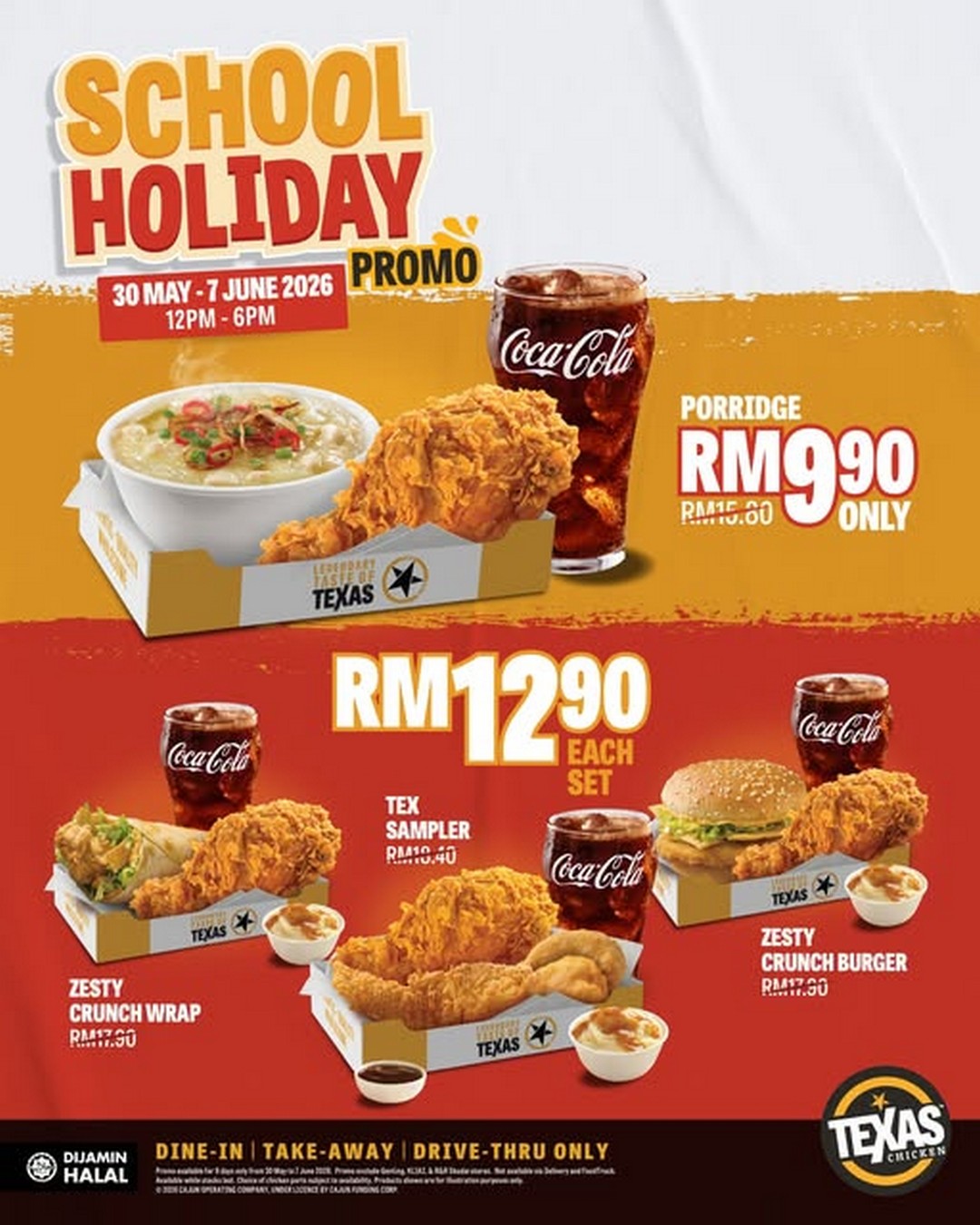 Texas-Chicken-Malaysia-School-Holiday-Promotion 30 May – 7 June 2026: Texas Chicken Malaysia School Holiday Promotion – Enjoy Family Favourites from Only RM9.90 During the School Break