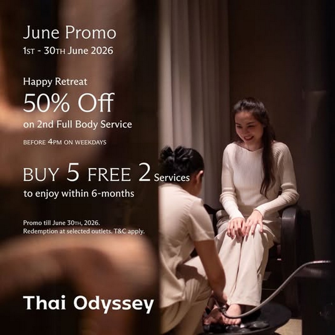 Thai-Odyssey-at-Sungei-Wang-Plaza-Mid-Year-Wellness-Massage-Promotion 1–30 June 2026: Thai Odyssey at Sungei Wang Plaza, Mid-Year Wellness Massage Promotion: 50% Off Second Massage + Free Treatment Bonus Deal