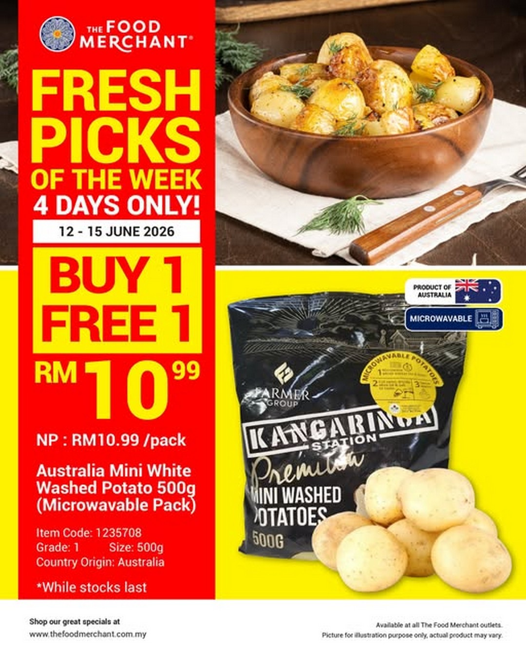 The-Food-Merchant-Buy-1-Free-1-Australia-Mini-White-Washed-Potatoes-Promotion 12-15 June 2026: The Food Merchant Buy 1 Free 1 Australia Mini White Washed Potatoes Promotion