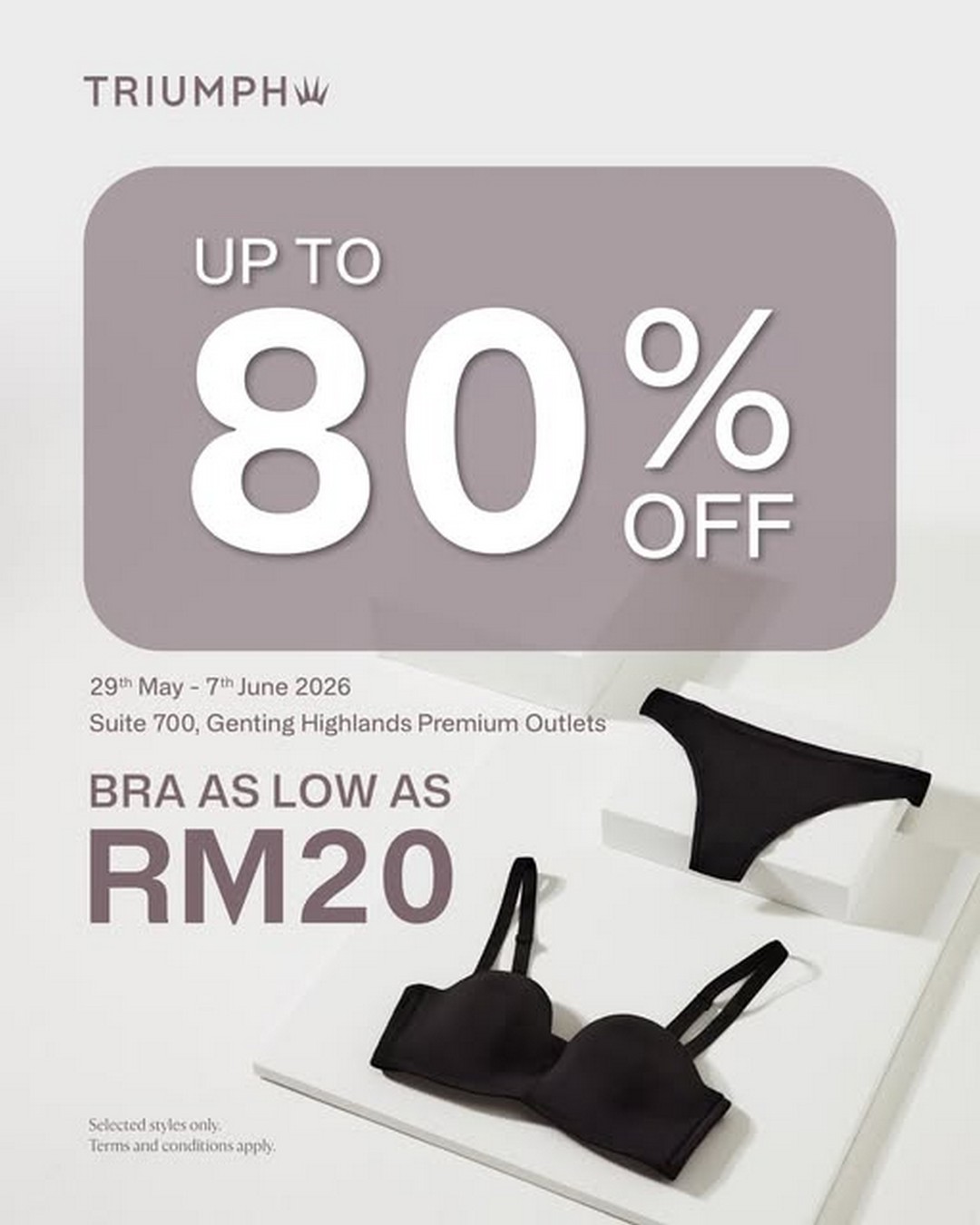 Triumph-Special-Sale-at-Genting-Highlands-Premium-Outlets 29 May–7 June 2026: Triumph Special Sale at Genting Highlands Premium Outlets – Up to 80% Off Lingerie Clearance & RM20 Selected Deals