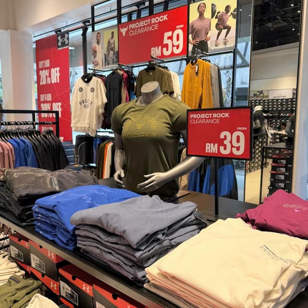 Under-Armour-Project-Rock-Clearance-Sale-at-Design-Village-Penang 19 June 2026 onwards: Under Armour Project Rock Clearance Sale at Design Village Penang (Gear from RM39 Limited Stock Outlet Promotion)