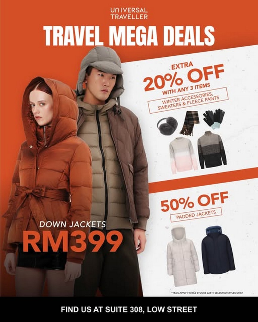 Universal-Traveller-Outlet-Special-Sale-Up-to-50-Off-Extra-20 1-30 June 2026: Universal Traveller Outlet Special Sale: Up to 50% Off + Extra 20% Savings at Johor Premium Outlets Promotion