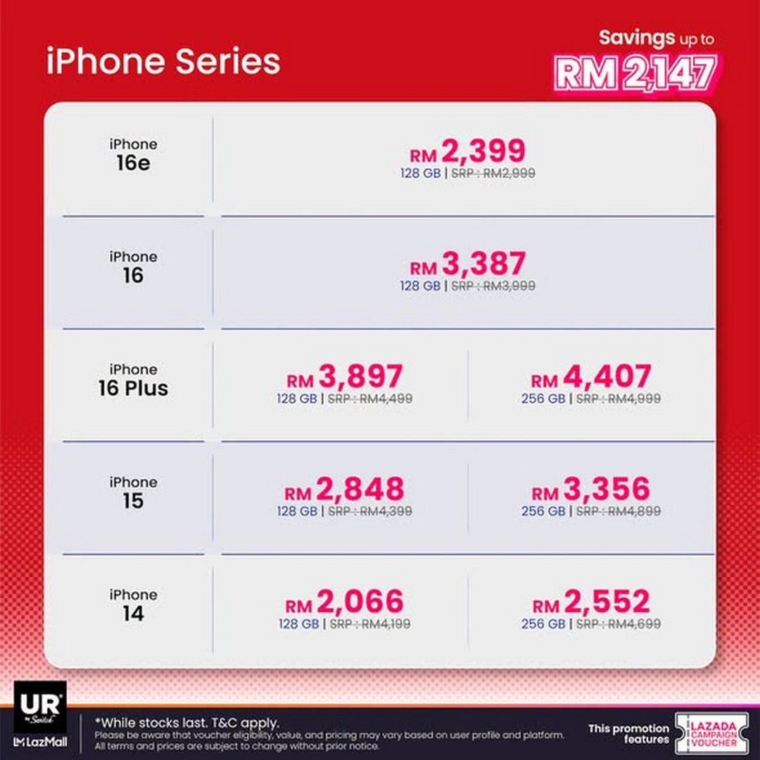Urban-Republic-Lazada-25.5-PayDay-Sale-2 24-27 June 2026: Urban Republic Lazada 25.5 PayDay Sale – Enjoy Up to RM2,164 OFF on Popular Tech Gadgets and Accessories Promotion