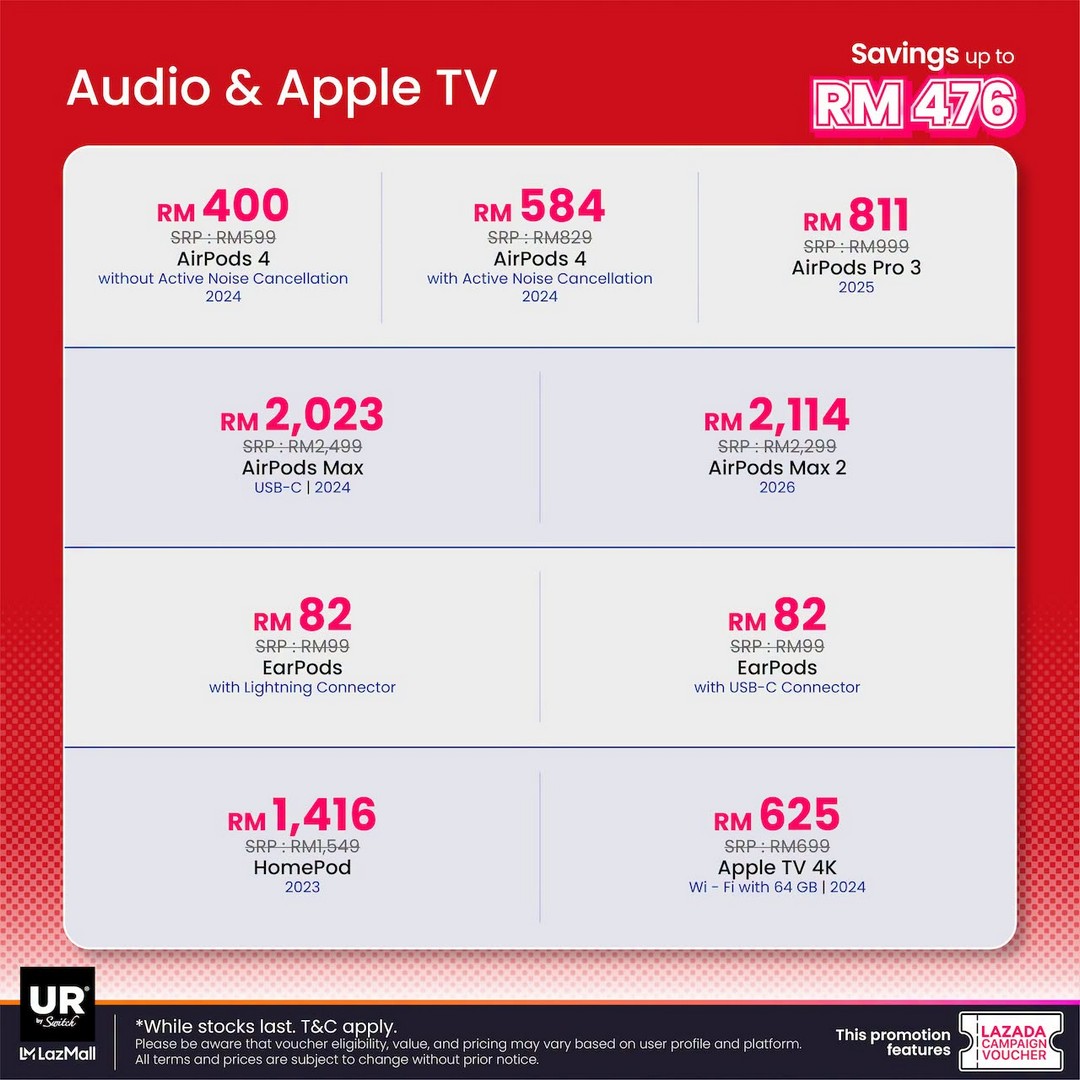 Urban-Republic-Lazada-25.5-PayDay-Sale-9 24-27 June 2026: Urban Republic Lazada 25.5 PayDay Sale – Enjoy Up to RM2,164 OFF on Popular Tech Gadgets and Accessories Promotion