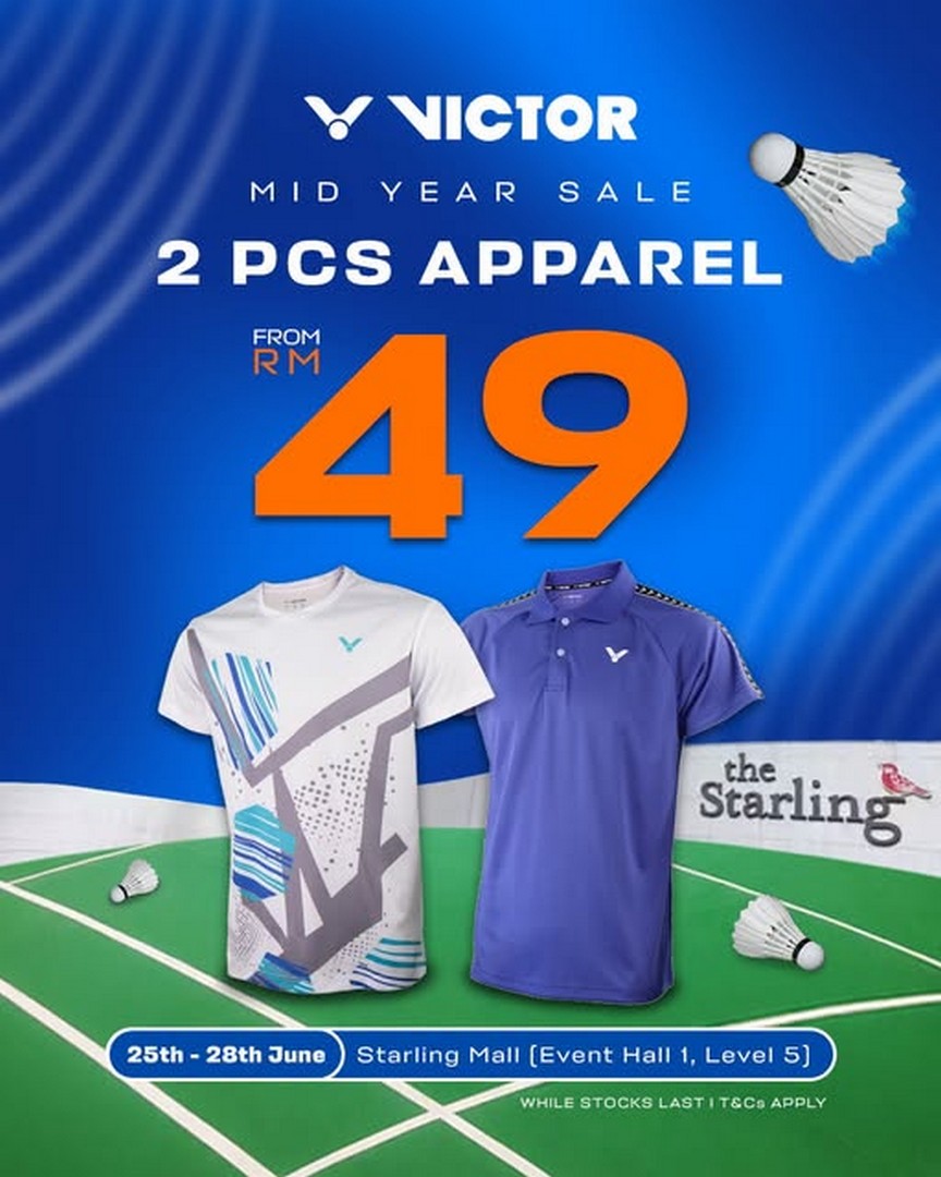 VICTOR-Malaysia-Jersey-Promotion-at-Starling-Mall 25–28 June 2026: VICTOR Malaysia Jersey Promotion at Starling Mall – Grab 2 Jerseys from Only RM49 During This Limited-Time Sale