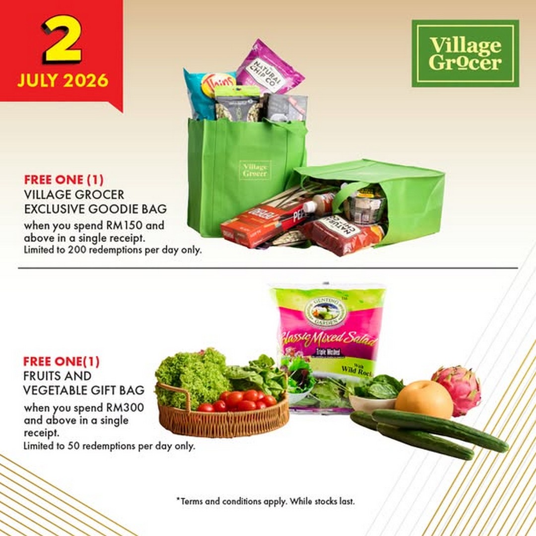 Village-Grocer-Tasek-Central-Skudai-Grand-Opening-Promotion-1 2 July 2026: Village Grocer Tasek Central Skudai Grand Opening Promotion – Free Gifts, B1F1 Deals, Member Rewards and Exclusive Opening Day Giveaways