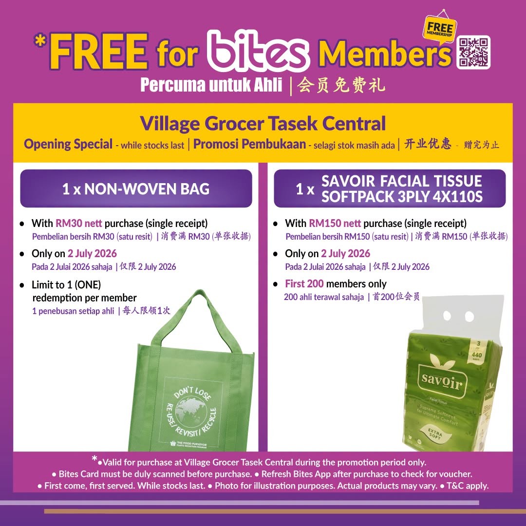 Village-Grocer-Tasek-Central-Skudai-Grand-Opening-Promotion-9 2 July 2026: Village Grocer Tasek Central Skudai Grand Opening Promotion – Free Gifts, B1F1 Deals, Member Rewards and Exclusive Opening Day Giveaways