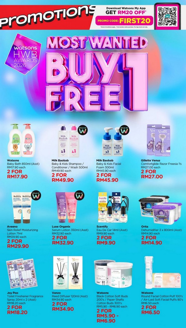 Watsons-Buy-1-Free-1-Promotion-–-Stock-Up-on-Beauty-Health-11 23 June – 22 July 2026: Watsons Buy 1 Free 1 Promotion – Stock Up on Beauty, Health and Wellness Essentials with Incredible Savings