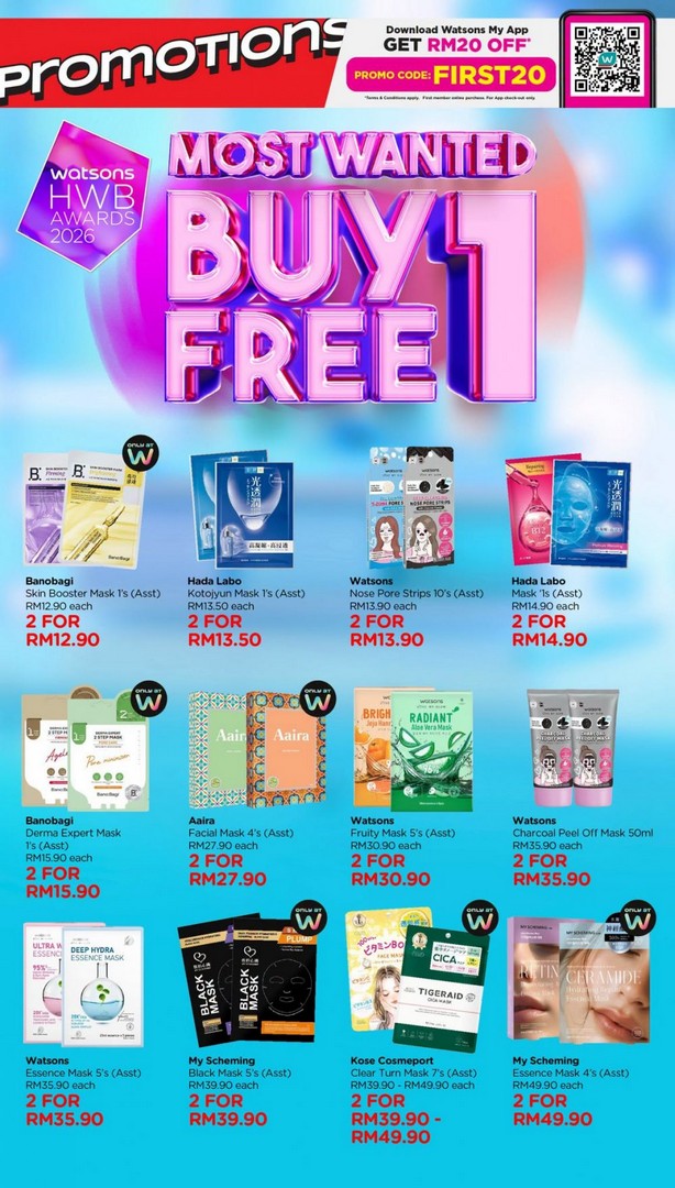 Watsons-Buy-1-Free-1-Promotion-–-Stock-Up-on-Beauty-Health-3 23 June – 22 July 2026: Watsons Buy 1 Free 1 Promotion – Stock Up on Beauty, Health and Wellness Essentials with Incredible Savings