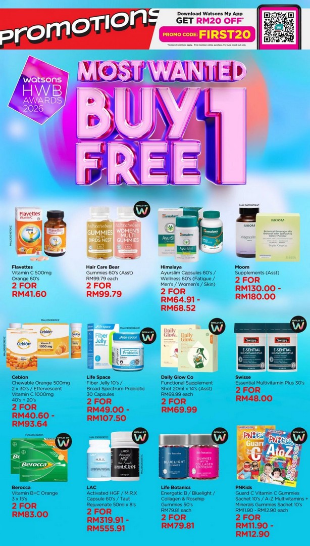 Watsons-Buy-1-Free-1-Promotion-–-Stock-Up-on-Beauty-Health-4 23 June – 22 July 2026: Watsons Buy 1 Free 1 Promotion – Stock Up on Beauty, Health and Wellness Essentials with Incredible Savings