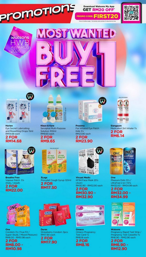 Watsons-Buy-1-Free-1-Promotion-–-Stock-Up-on-Beauty-Health-7 23 June – 22 July 2026: Watsons Buy 1 Free 1 Promotion – Stock Up on Beauty, Health and Wellness Essentials with Incredible Savings