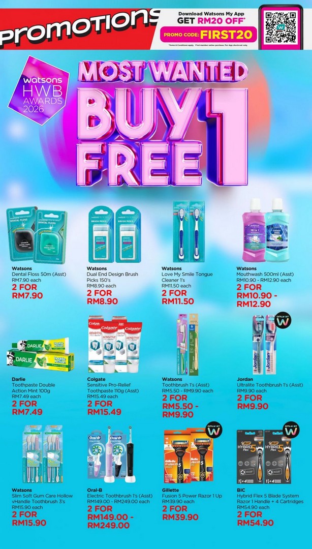 Watsons-Buy-1-Free-1-Promotion-–-Stock-Up-on-Beauty-Health-8 23 June – 22 July 2026: Watsons Buy 1 Free 1 Promotion – Stock Up on Beauty, Health and Wellness Essentials with Incredible Savings